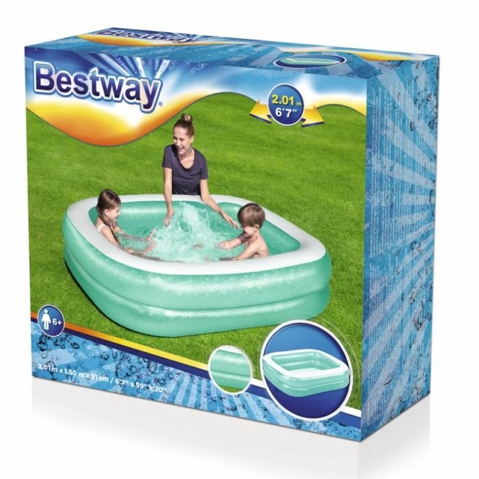 Bestway Pool Blue Rectangular 201X150X51-Bestway