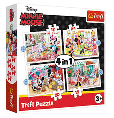 Puzzles - "4in1 (12, 15, 20, 24)" - Minnie with friends / Disney Minnie