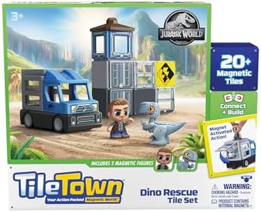 Ttown Jwd Dino Rescue Tset-ACTION FIGURES & PLAYSETS-Tile Town-