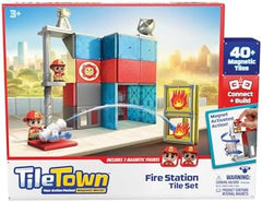 Tile Town Fire Station Tile Set-ACTION FIGURES & PLAYSETS-Tile Town-