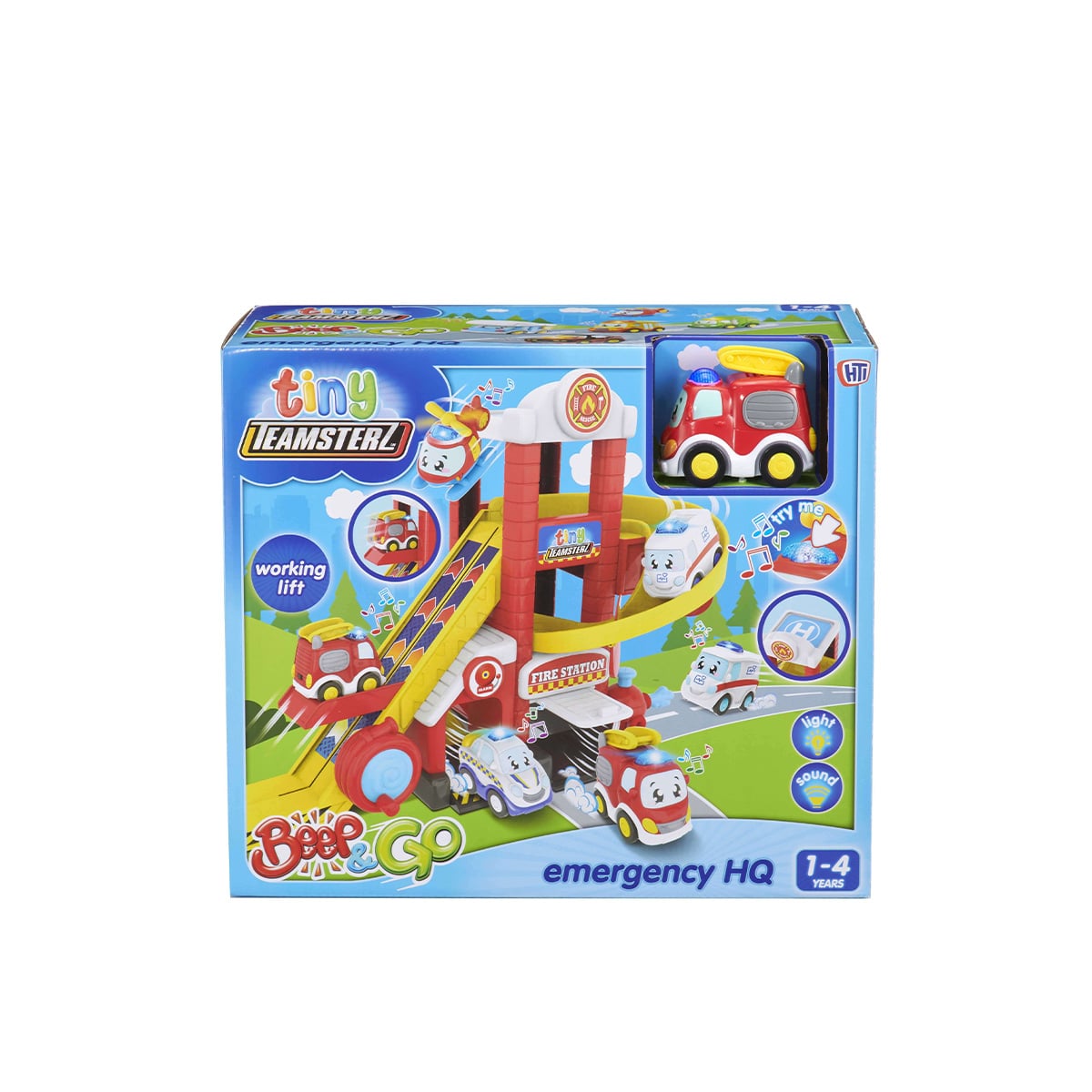 Tiny Teamsterz Beep & Go Emergency HQ With 1 Car
