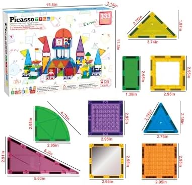 Picasso Magnetic Bricks+Tiles 333Pcs - Games & Puzzles - PICASO - Shop in Bahrain
