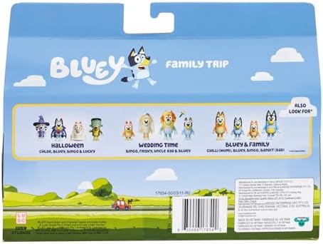 BLUEY S11 HOLIDAY FIG 4PK- FAMILY TRIP