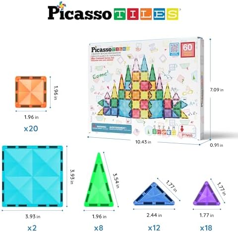 Picasso Mag. Mini Diamnd Buildng 60Pcs - Games & Puzzles - PICASO - Shop in Bahrain