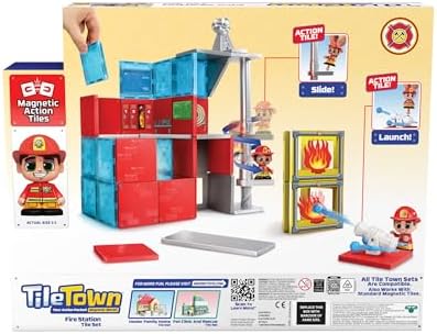 Tile Town Fire Station Tile Set-ACTION FIGURES & PLAYSETS-Tile Town-