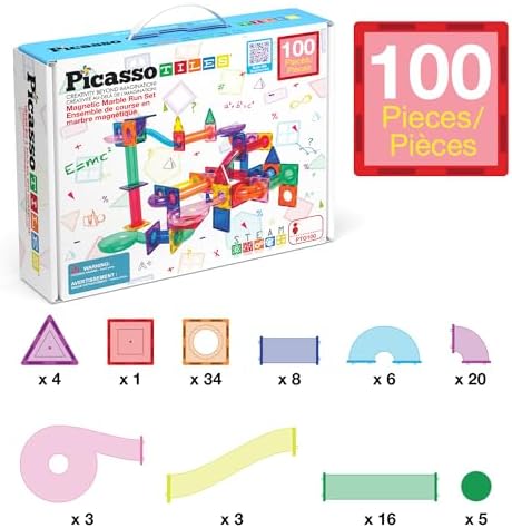 Picasso Magnetic Marble Run 100Pcs-Games & Puzzles-PICASO-