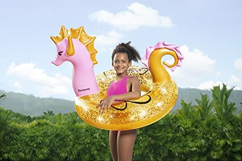 Bestway Swim Ring Gliter Seahorse 115X104Cm-ACCESSORIES & TUBS-Bestway-