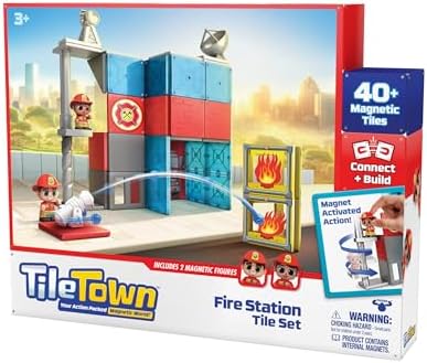Tile Town Fire Station Tile Set-ACTION FIGURES & PLAYSETS-Tile Town-