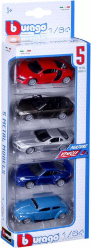 1/64 Vehicles, 5-PK. 
Assortments:
2007 BMW 760li, 2006 Lamborghini Gallardo, 1964 VW Beetle, Lamborghini Aventador, Volkswagen Van, Peugeot RCZ