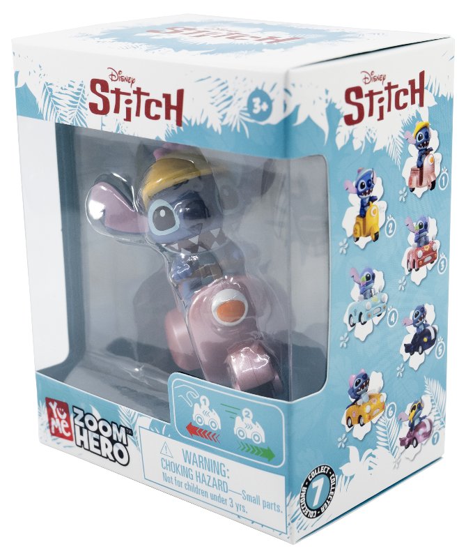 Lilo&Stitch Zoom Hero Pullback 7Asst(Assorted - Includes 1)-Dolls & Accessories-MAXX-
