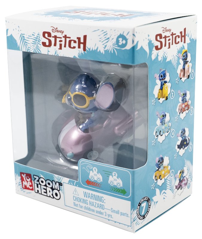 Lilo&Stitch Zoom Hero Pullback 7Asst(Assorted - Includes 1)-Dolls & Accessories-MAXX-