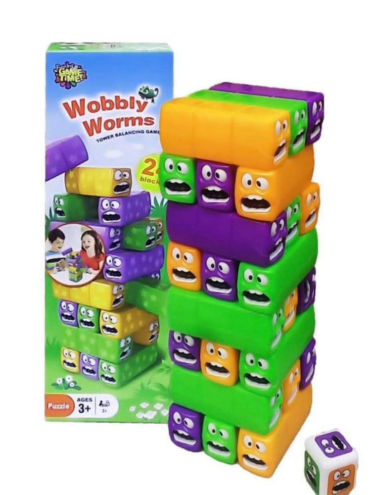 Wobbly Worms - Tower Balancing Game by Merchant Ambassador for kids - toys