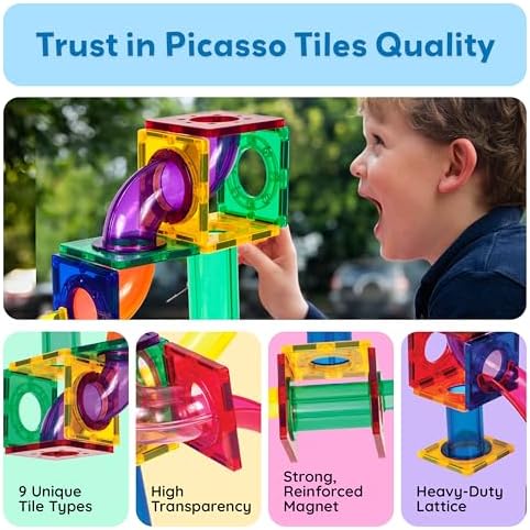 Picasso Magnetic Marble Run 100Pcs-Games & Puzzles-PICASO-