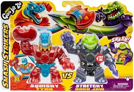 Heroes Of Goo Jit Zu S12 Smash Strikers Versus Pk Tyro Vs Rock Jaw-Action Figures-Go Jit Zu-
