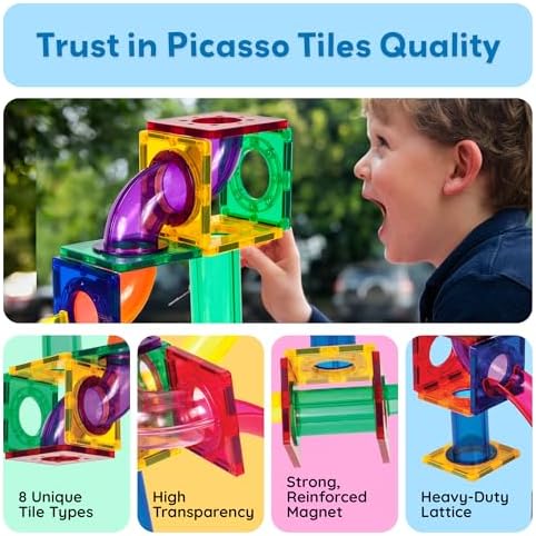 Picasso Magnetic Marble Run 50Pcs-Games & Puzzles-PICASO-