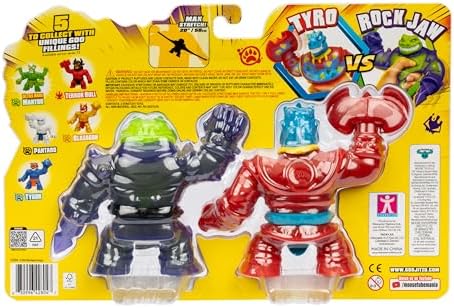 Heroes Of Goo Jit Zu S12 Smash Strikers Versus Pk Tyro Vs Rock Jaw-Action Figures-Go Jit Zu-