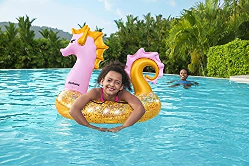Bestway Swim Ring Gliter Seahorse 115X104Cm-ACCESSORIES & TUBS-Bestway-