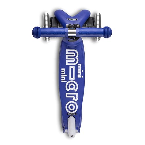 Micro Mini Deluxe Led Scooter - Blue White-Ride-On & Scooters-Micro-7630053550431