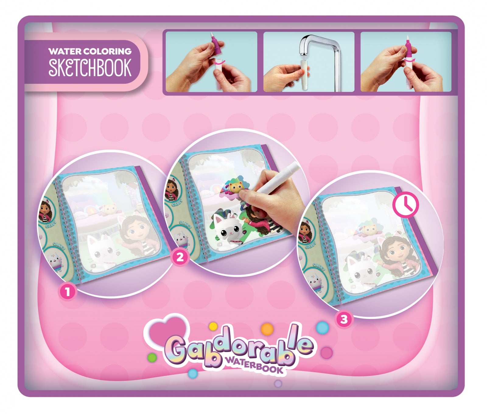 GABBY'S DOLLHOUSE SKETCHBOOK GABDORABLE WATERBOOK