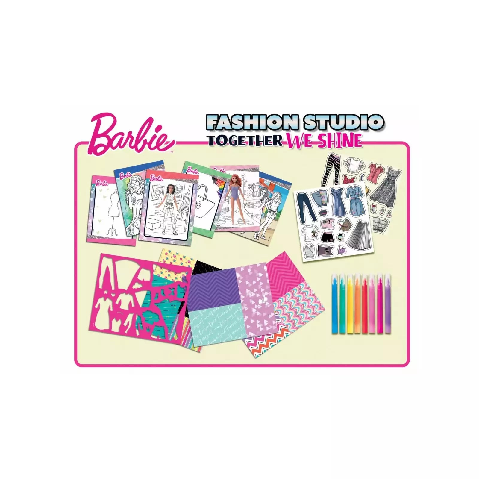 BARBIE SKETCHBOOK TOGETHER WE SHINE - FASHION STUDIO IN DISPLAY