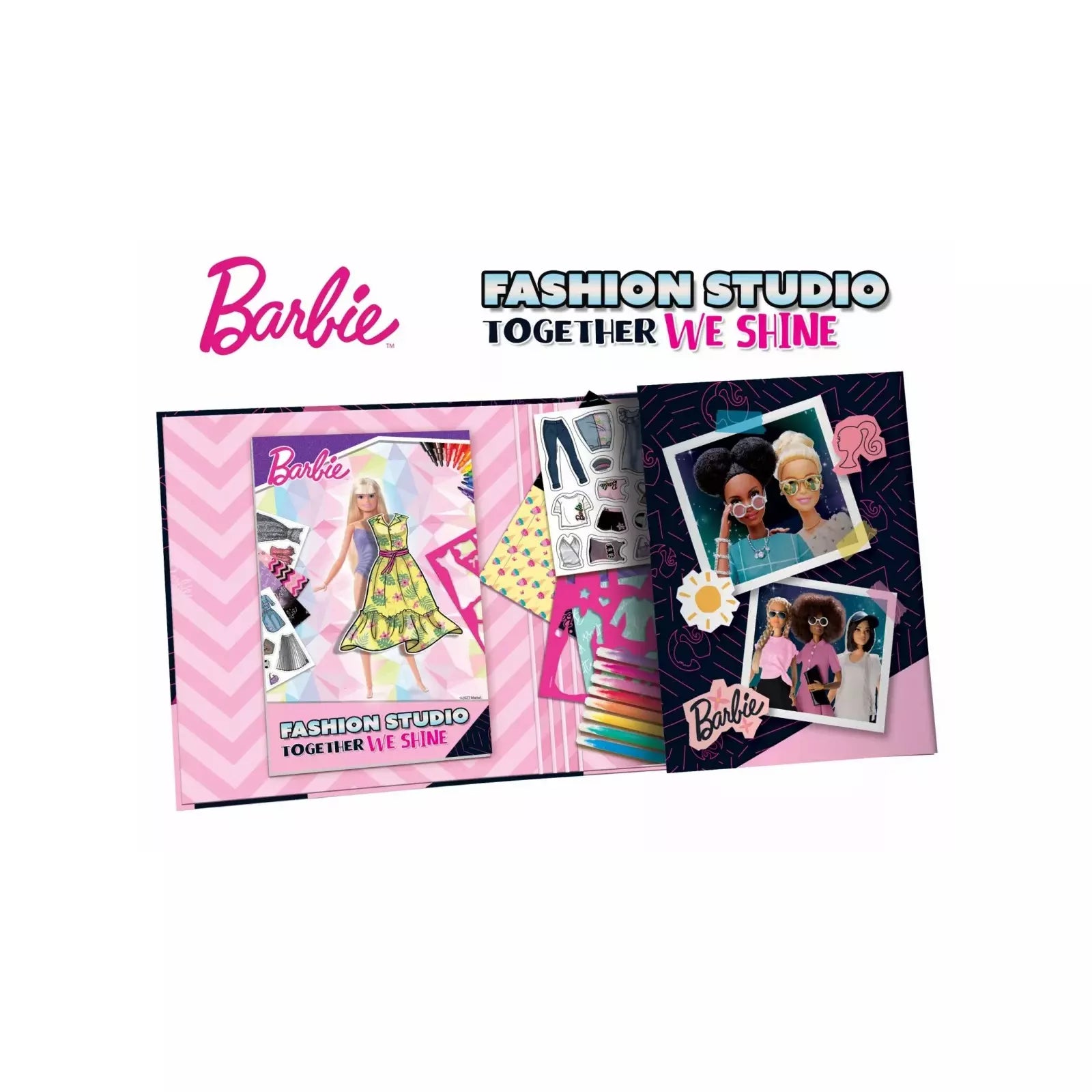 BARBIE SKETCHBOOK TOGETHER WE SHINE - FASHION STUDIO IN DISPLAY