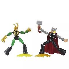 Hasbro Avengers Bend And Flex Thor Vs Loki-MARVEL