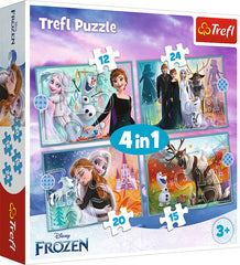Puzzles - "4in1 (12, 15, 20, 24)" - The amazing world of Frozen / Disney Frozen 2