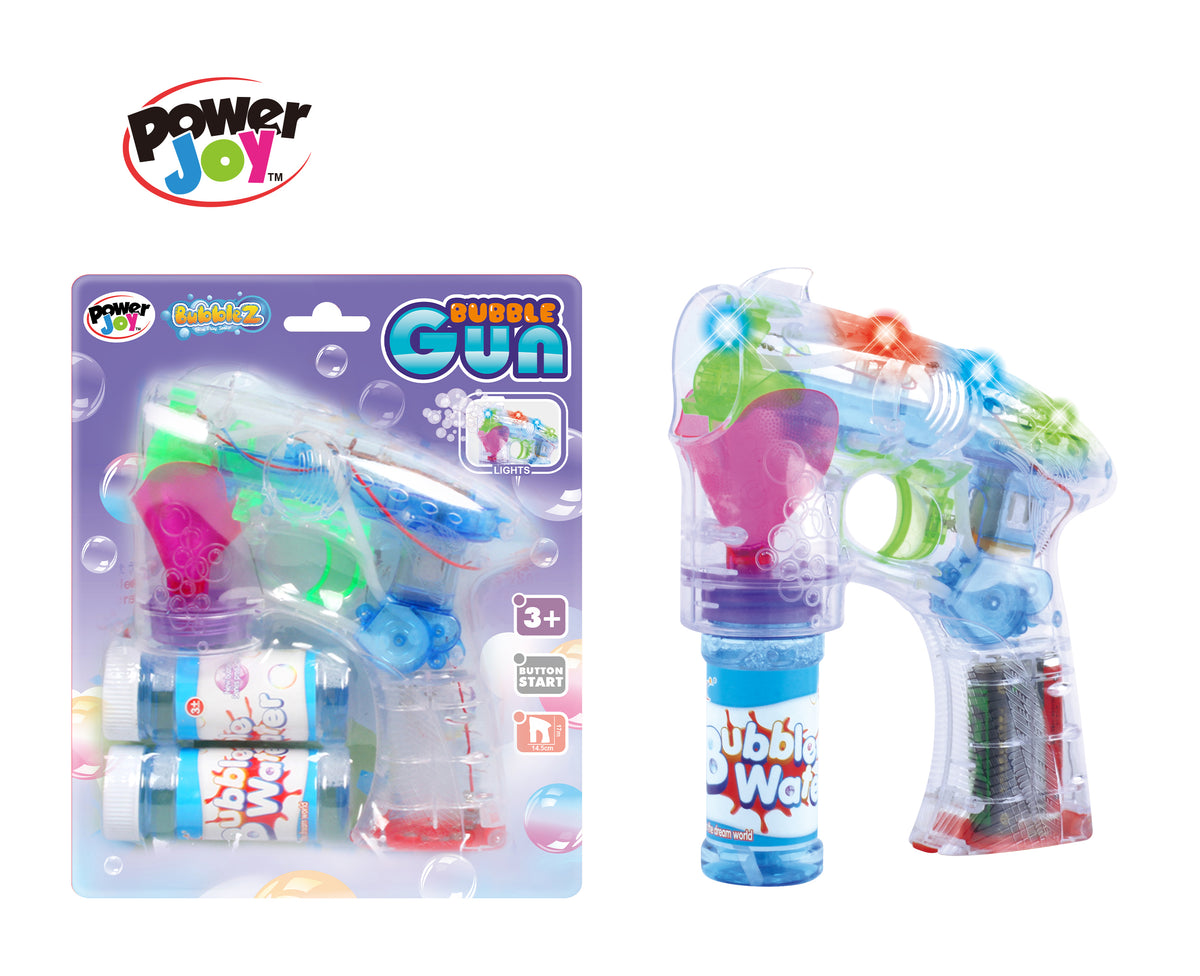 P.JOY BUBBLE GUN WITH LIGHTS B/O
