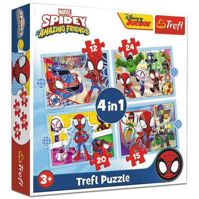 Puzzles - "4in1 (12, 15, 20, 24)" - Spiday's team / Spiday and his Amazing Friends