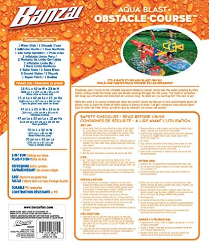 Aqua Blast Obstacle Course Slide - 16Ft(L)