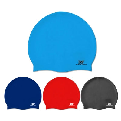 DS SWIM SILICONE SWIM CAP - JUNIOR - 4 ASSTD