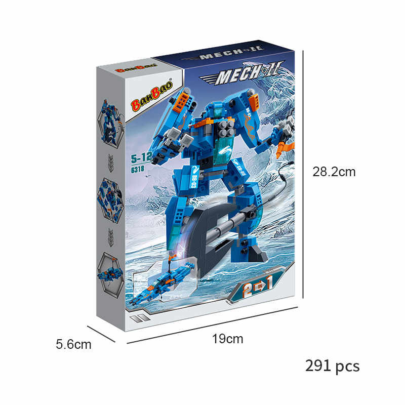Banbao Mech Ii  2 In1 291Pcs 6318 - BLOCKS - BANBAO - Shop in Bahrain