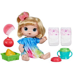 Baby Alive Fruity Sips Baby Doll - Blonde Hair/Blue Eyes-BABY ALIVE