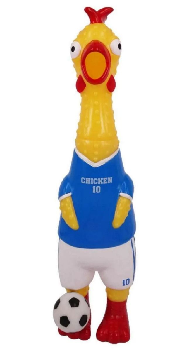 Animolds Squeeze Me Soccer Chicken (25cm tall, 4 styles)