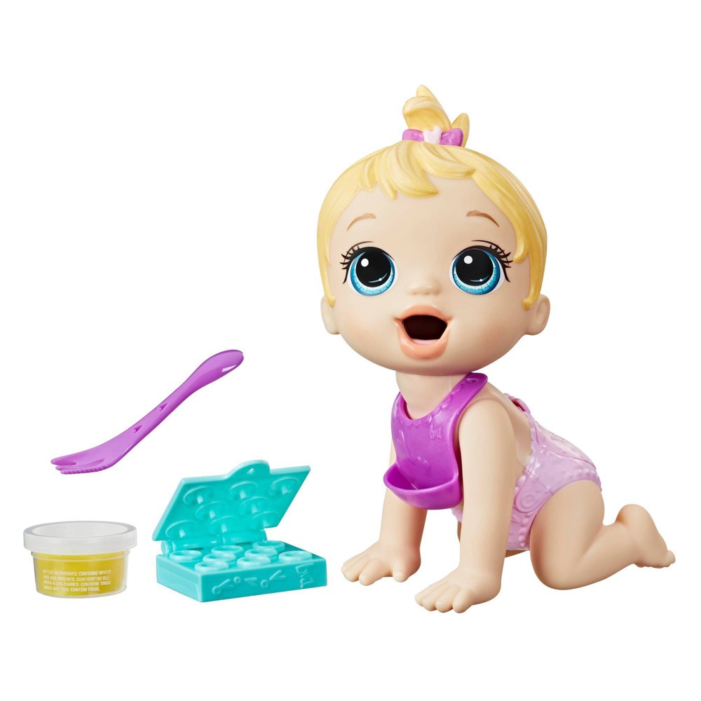 Baby Alive Lil Snacks Baby Doll - Blonde Hair-BABY ALIVE