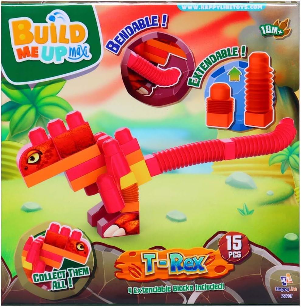 BLOCK MAXI BENDY JURASSIC ADVENTURE T-REX 15PCS