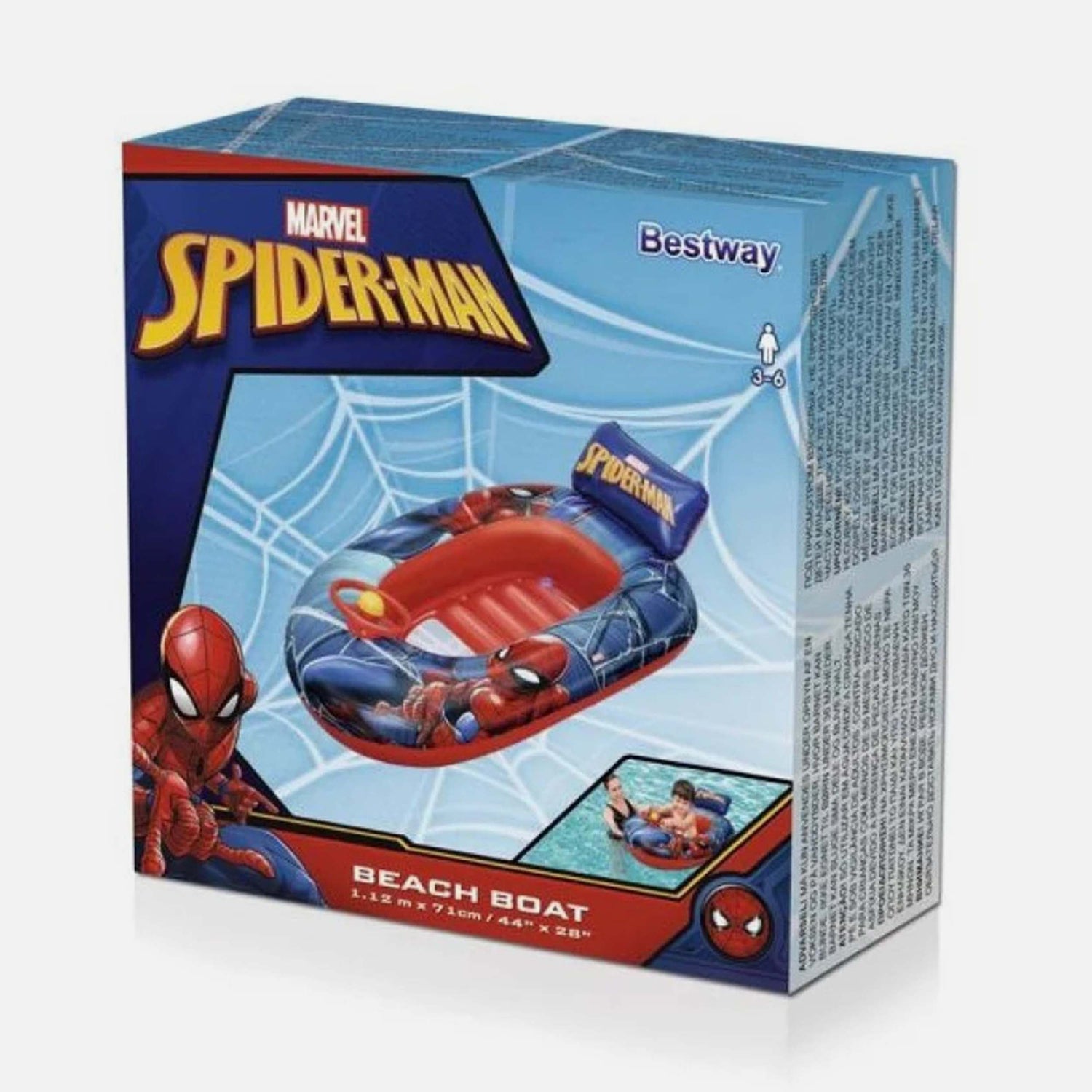 Bestway Spiderman Beach Boat 112X71Cm - ACCESSORIES & TUBS - Bestway - Shop in Bahrain