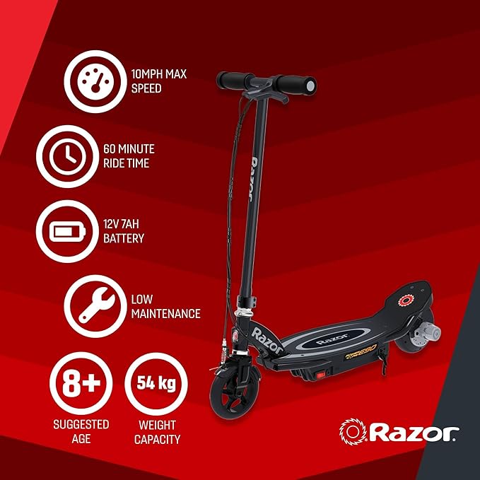 Razor E-Scooter E90 Black 16Km/H 12V 8+