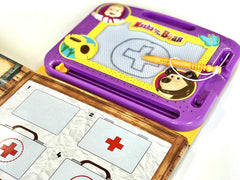 Phidal - Masha & The Bear Learning Series - Learn To Write With Magnetic Drawing Pad, Doodle Pad For Kids And Children Learning Fun Board Book-Phidal