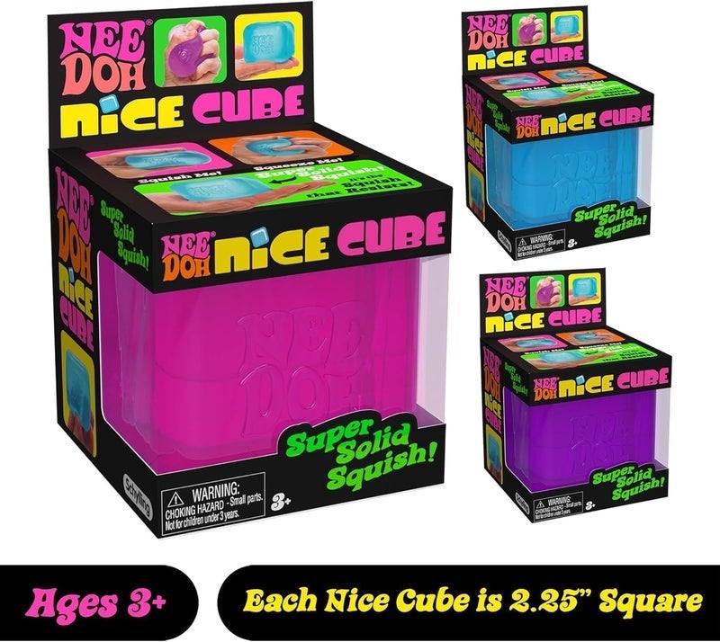 Nice Cube Super Solid Squish Squeeze Fidget Sensory Toy Purple