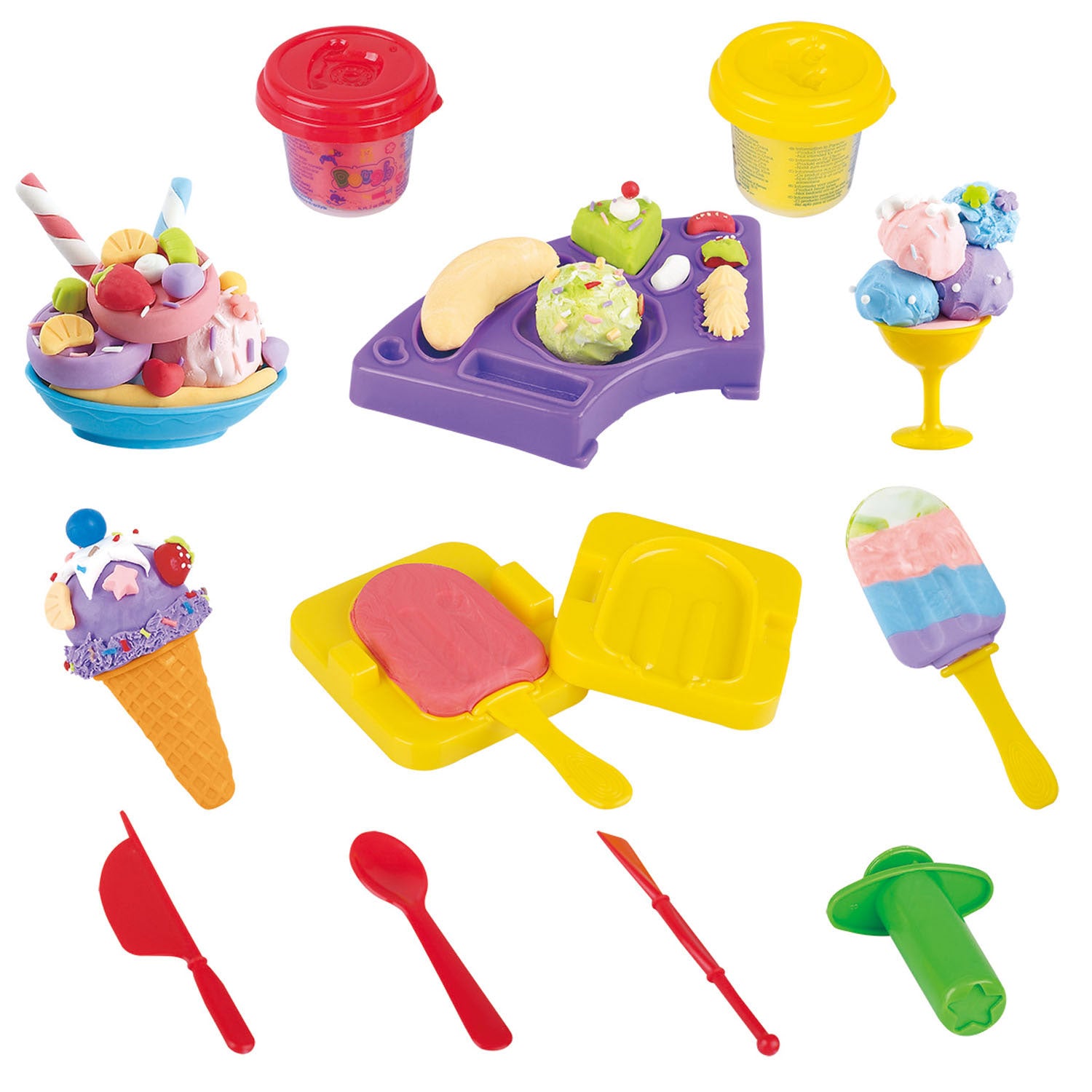 Ice-Cream Set (2 X 2 Oz Dough Included)-Play Go-4892401083128