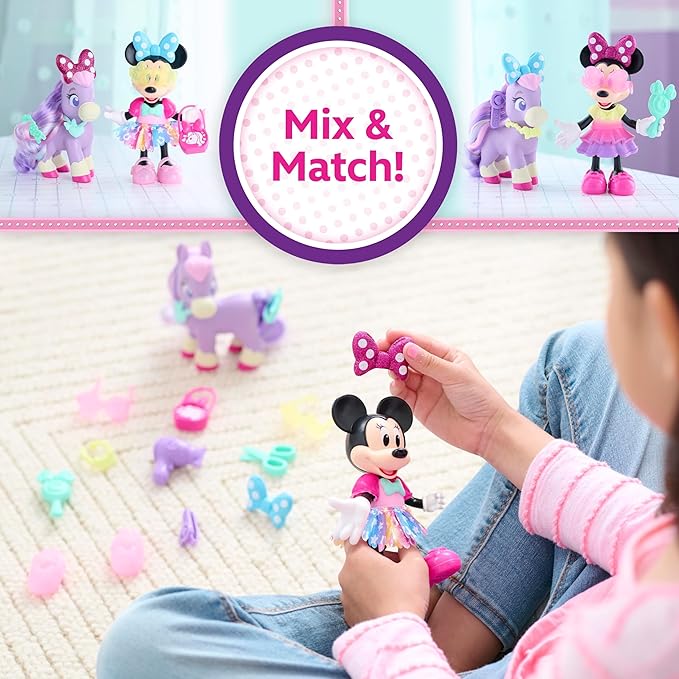 Disney-Minnie Mouse Groom & Glam Pony Set-Dolls & Accessories-Minnie Mouse-886144882395