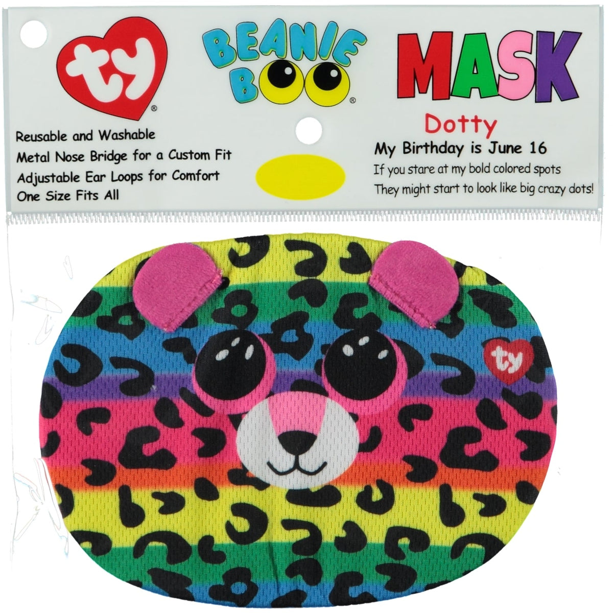 Ty Mask Leopard Dotty Multicolor Woc