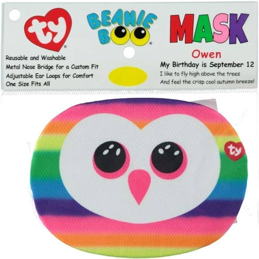 Ty Mask Owl Owen Multicolor Woc