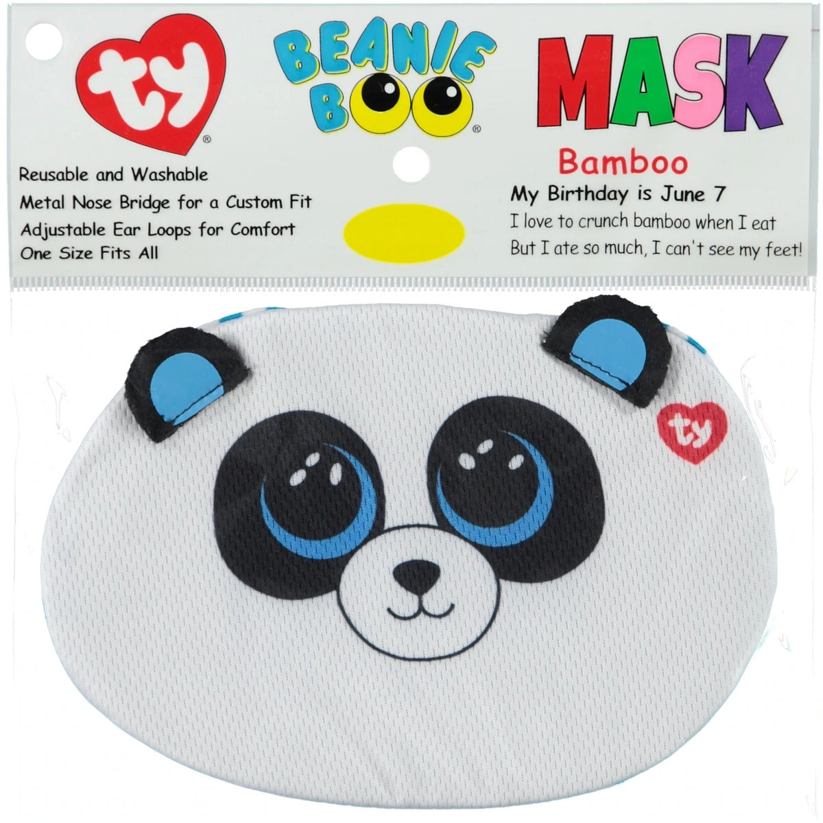 Ty Mask Panda Bamboo White/Black Woc