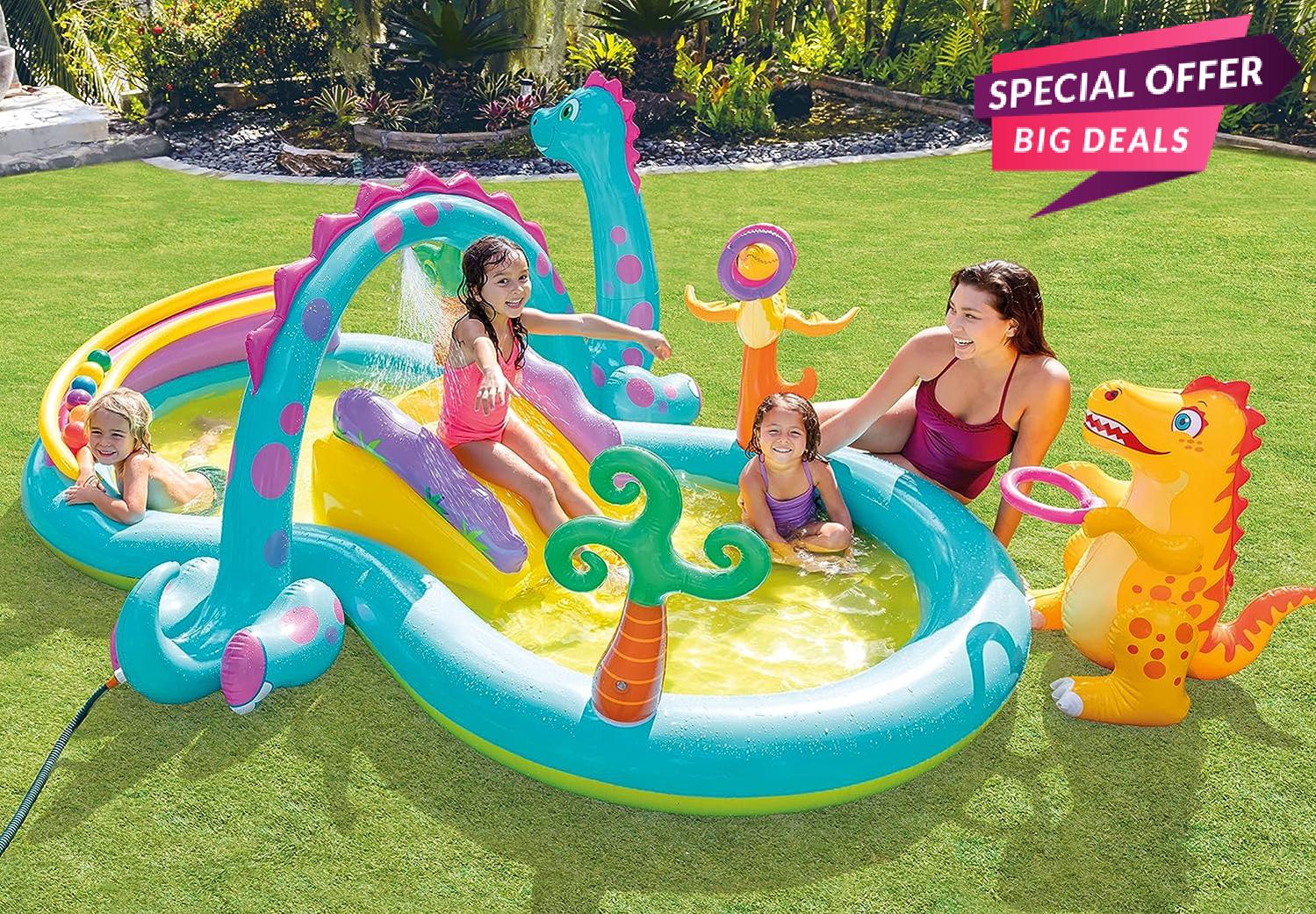 Intex Inflatable Dinoland Play Centre Pool-INTEX