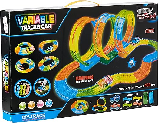 P.Joy Magic Track Megapack 142P 16F B/O-Cars & Vehicles-P.JOY-6291061132289