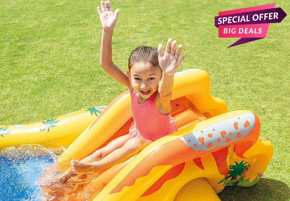 Intex Children'S Dinosaur Paddling Pool & Play Centre | Intex Paddling Pool-INTEX