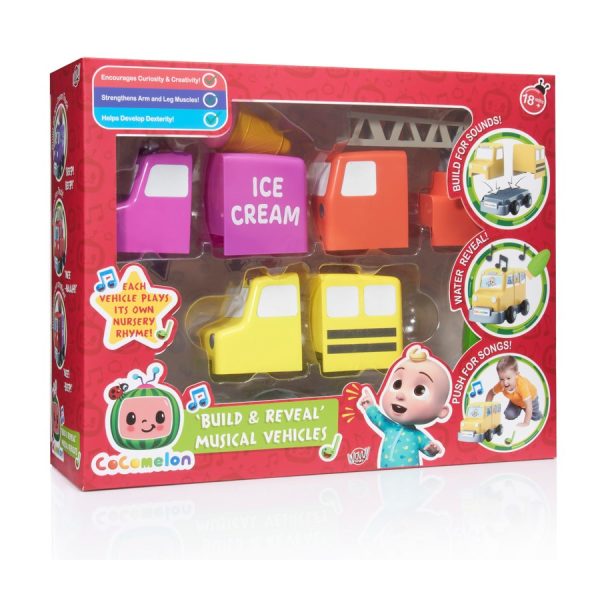 Cocomelon Build & Reveal Musical Vehicles-Baby, Toddler & Preschool-CoComelon-5055394020290