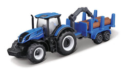 Mini Work Machines Tractor W-Trailer-Maisto-90159155904